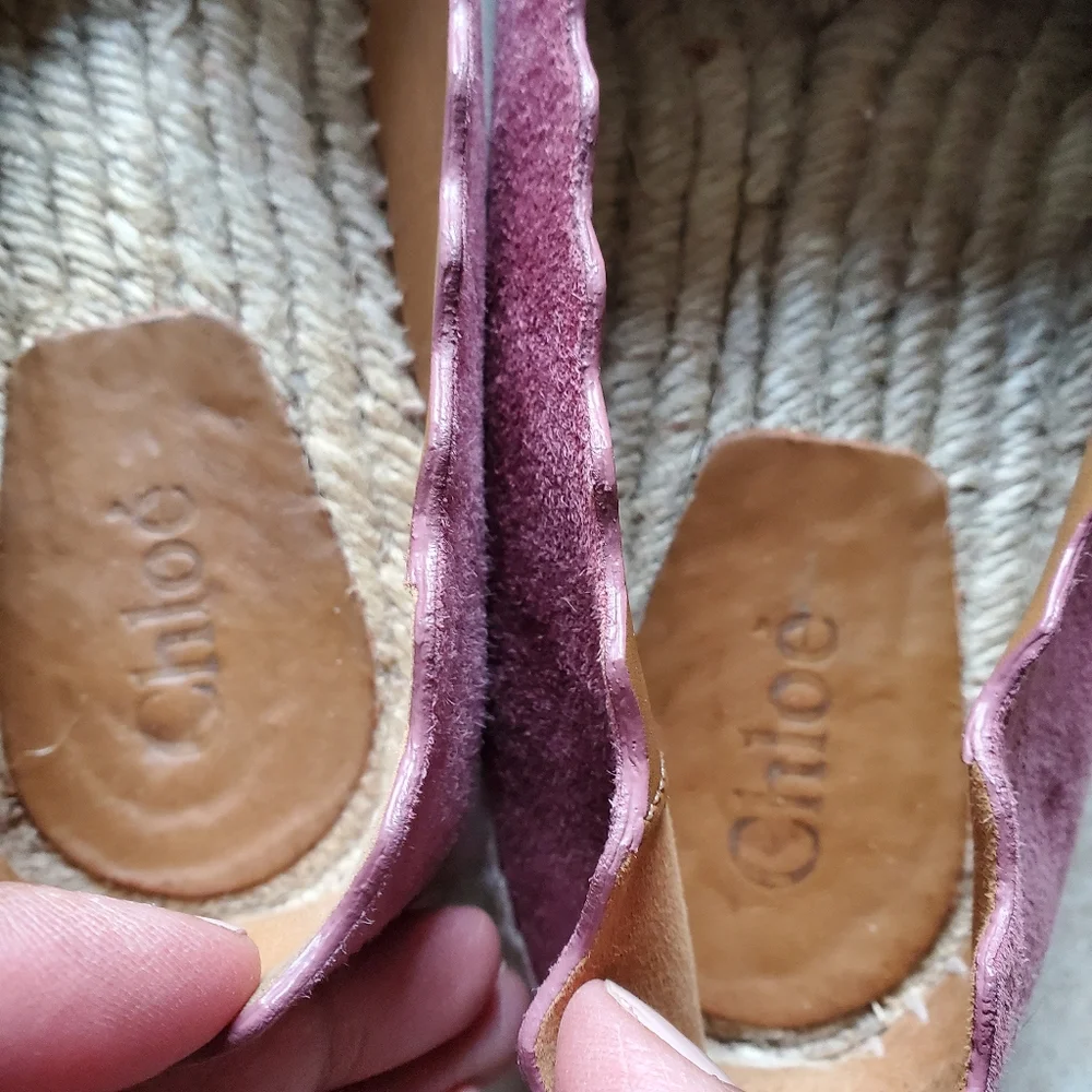 Chloé Lauren Suade Espadrilles, Size 7.5